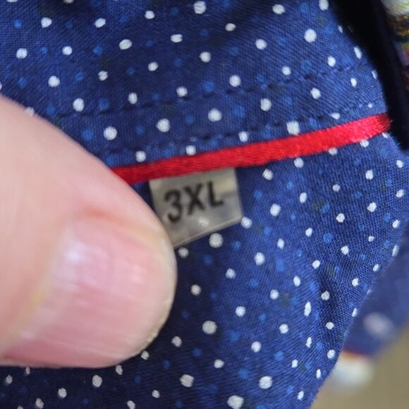 Bugatchi Men's Shaped Fit Sailboat Pattern Button Front Casual Shirt Size 3X - Picture 12 of 12